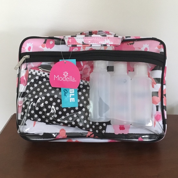 Handbags - Modella Travel Cosmetics Bag with Bottles